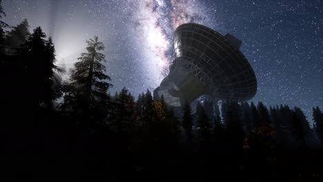 Astronomisches-Observatorium-Unter-Den-Sternen-Des-Nachthimmels.-Hyperlapse